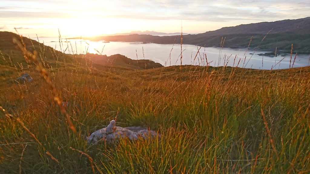 Nina is mesmerised by sundown over the Small Isles