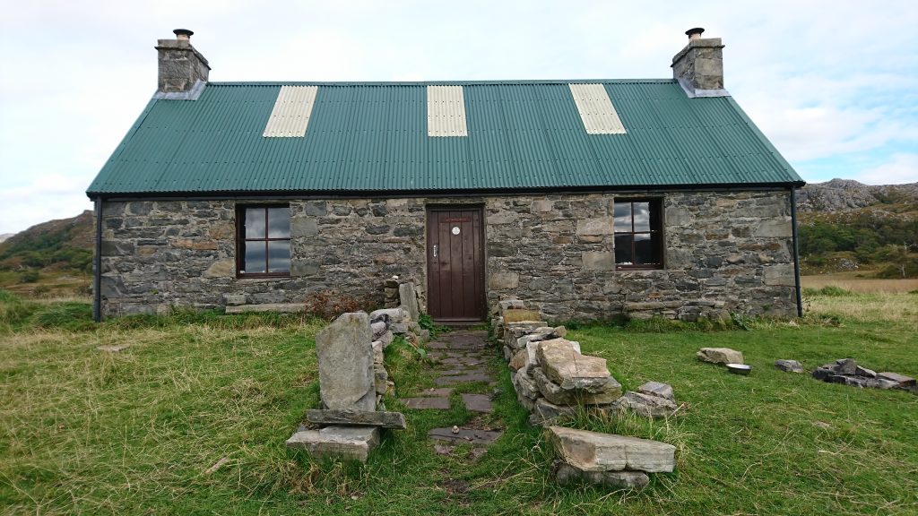 Nina is loving Peanmeanach Bothy