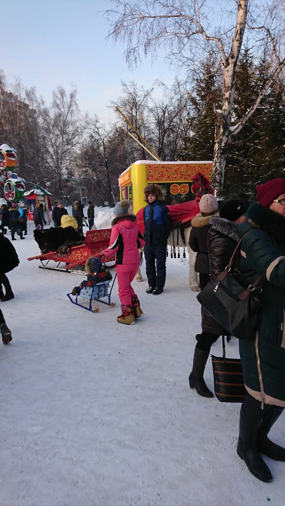 Making the most of winter in Central Park, Novosibirsk